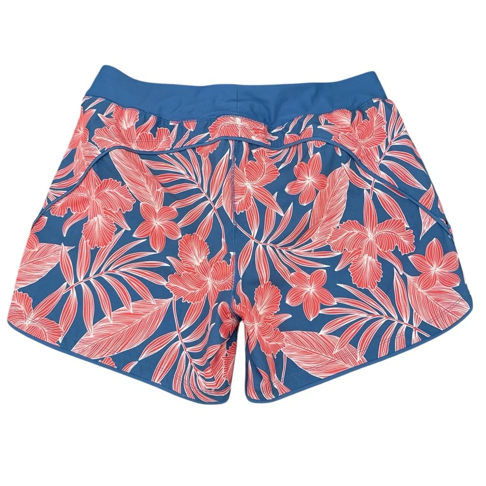 Lands End Womens Board Shorts, EUC, Size-L, Color-Orange/Blue/White - Picture 2 of 7